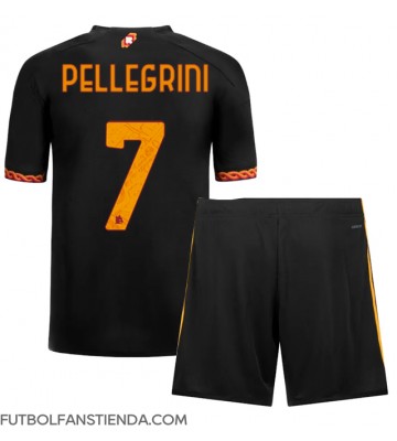 AS Roma Lorenzo Pellegrini #7 Tercera Equipación Niños 2023-24 Manga Corta (+ Pantalones cortos)